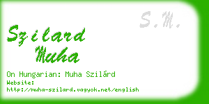 szilard muha business card